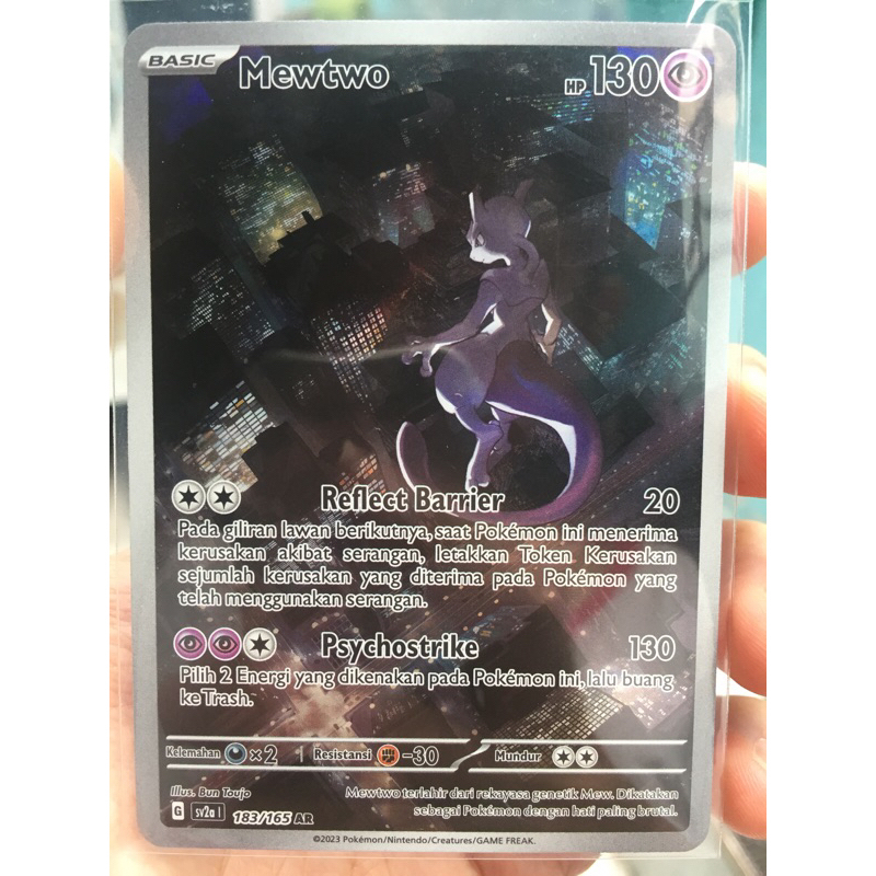 KARTU POKEMON MEWTWO AR INDONESIA HOLO