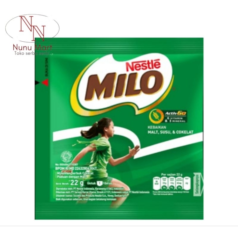 

Milo Sachet Serbuk Coklat ecer 1pcs 22gr