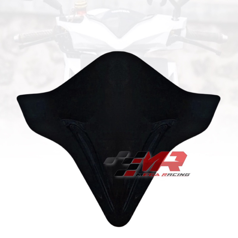 Visor Beat FI / Esp 2016 s/d 2021 (sudah ada double tape nya) Ready Warna Hitam Pekat Bening Riben S