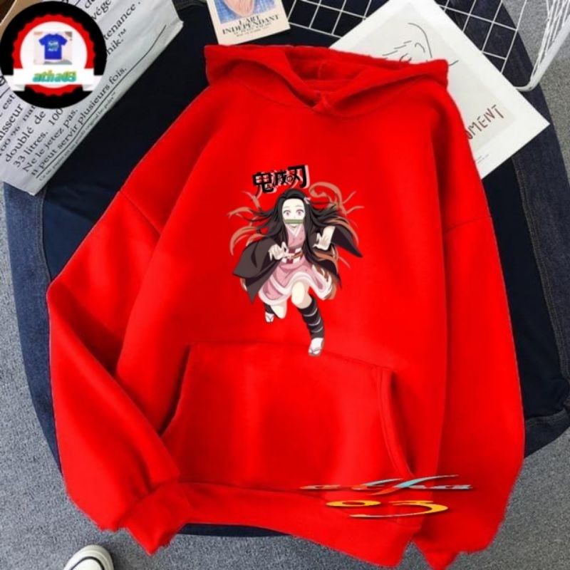 Sweater Hoodie anak animasi Nezuko Kamado