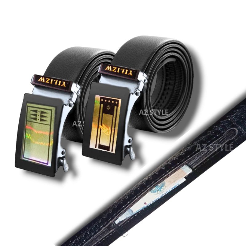 Ikat Pinggang Resleting Pria Gesper Pria Resleting