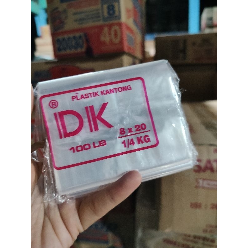 Plastik DK bening 8x20