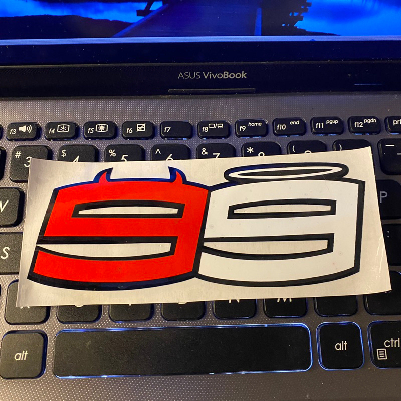 cuting stiker helm jorge lorenzo angka 99 cutting sticker helm shark lorenzo merah dan putih 9 9