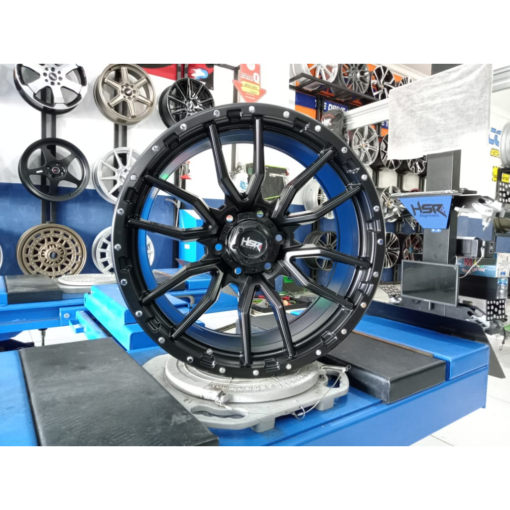 Velg Hitam Dop Ring 20 Khusus Pajero HSR OKASHI 8698 R20 Free Ongkir