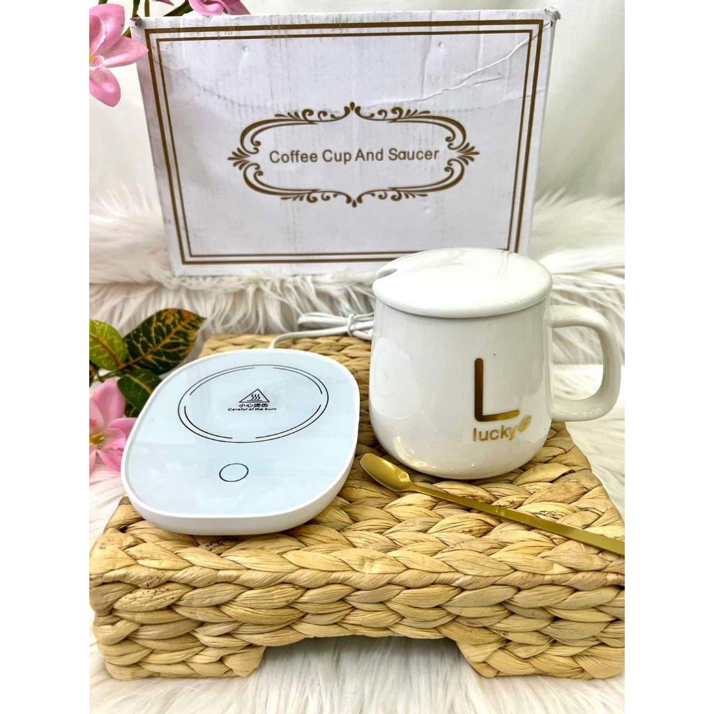 Gelas elektrik cangkir set keramik pemanas air minuman elektrik cup kopi Mug cangkir elektrik pengha