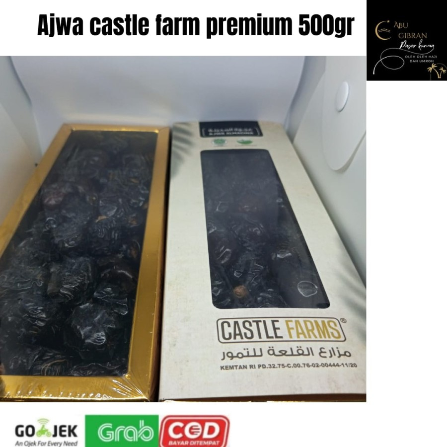 

kurma ajwa premium castle farm 500gr/ ajwa madinah