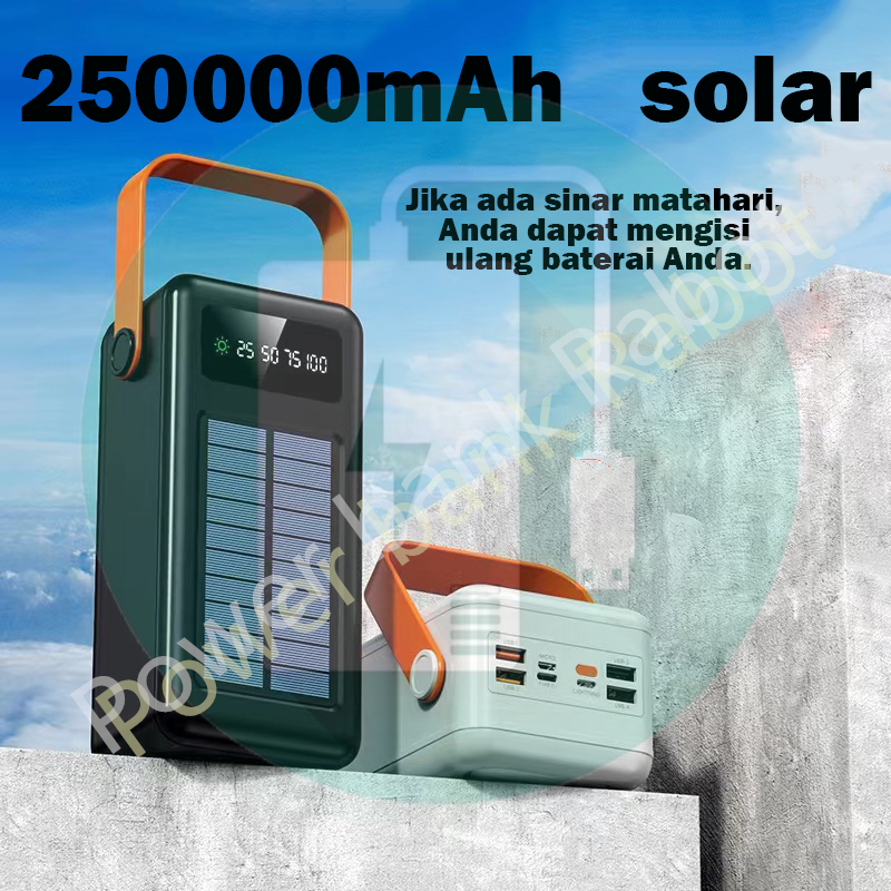 Power bank rabaa powerbank powerbank solar original 250000mah power bank solar cell