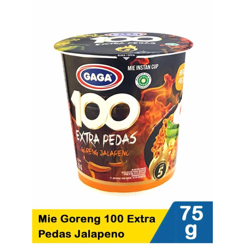 

Mie gaga 100 extra pedas goreng jalapeno