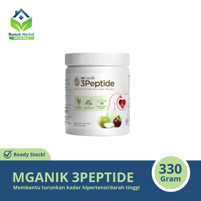 

Mganik 3Peptide 330gr Suplemen kesehatan Jantung Herbal Rasa Apel