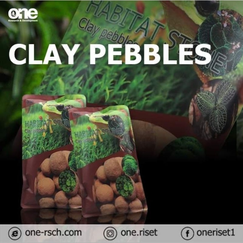 HABITAT STONE 1 LITER MEDIA TANAM TERRARIUM VIVARIUM CLAY PEBBLE