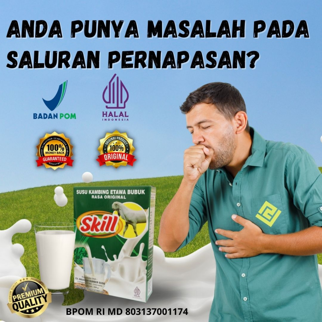 

Susu Kambing Etawa Skill Original Membantu Anda Mengatasi Gangguan Pada Sistem Pernafasan Untuk Anda Yang Mempunyai Masalah Pada sisitem Pernafasan Izin BPOM Cocok Untuk Anda Yang Mempunyai Masalah Pada sistem Pernafasan Bukan Etawalin