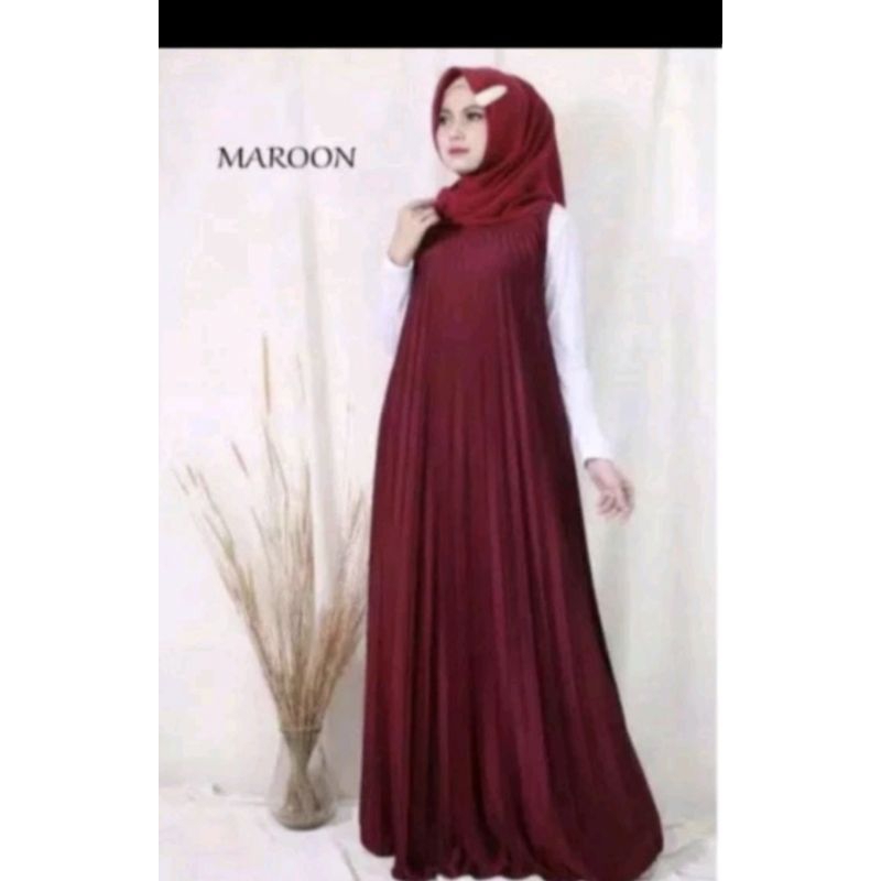 [ BISA COD ] #SLEVELES LONG DRES PLISKET PREMIUM JUMBO TERLARIS. #YOONA DRES PLISKET PREMIUM JUMBO T