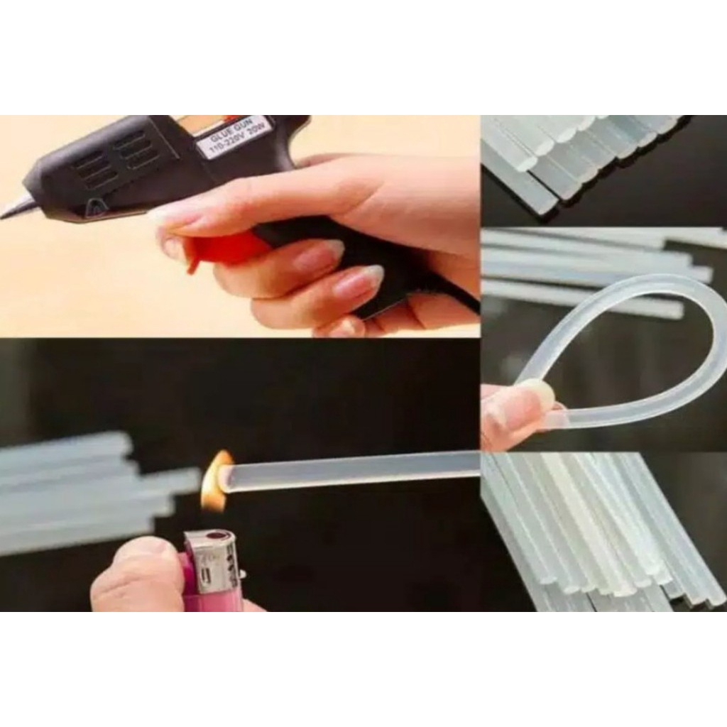 ISI ULANG LEM TEMBAK / REFILL LEM TEMBAK / LEM BAKAR KECIL GLUE GUN STICK / LEM LILIN TRANSPARAN BEN