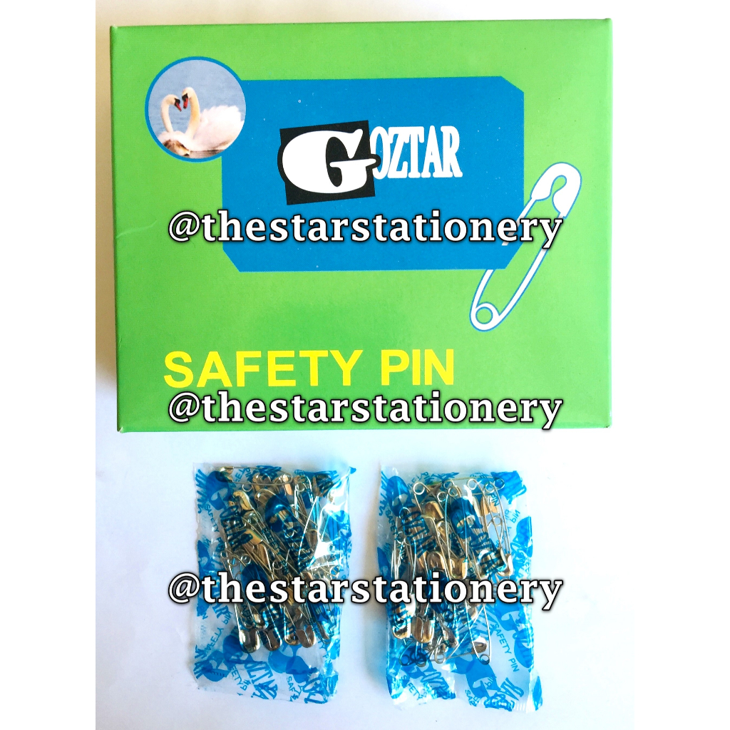

(1 Plastik Isi 36) GROSIR Peniti Goztar Ukuran 0-1-2 Silver / Safety Pin Goztar Stainless