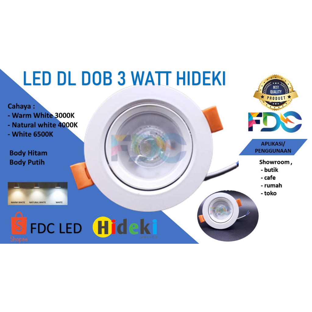 LED DOB SPOT LIGHT 3WATT HIDEKI