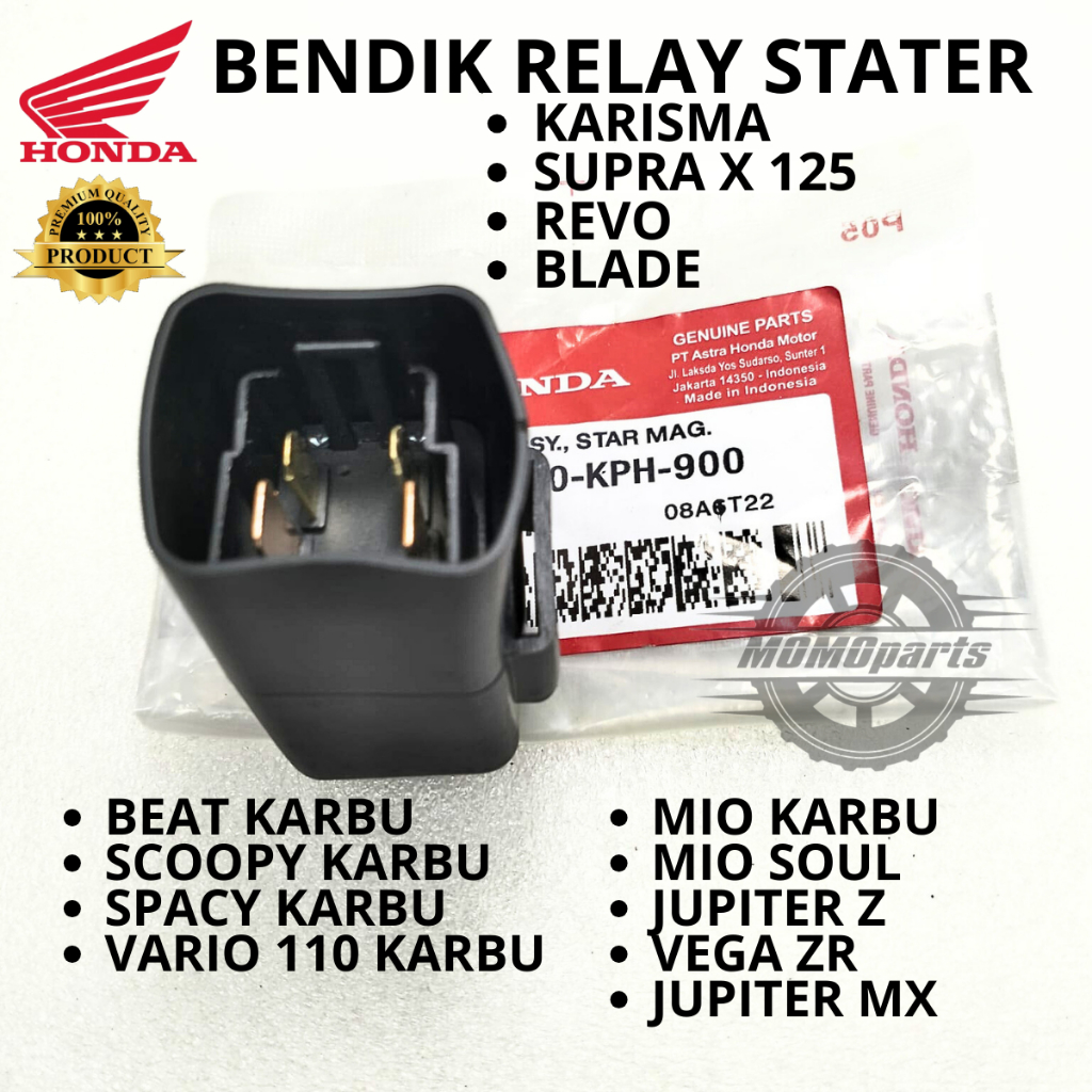 ORIGINAL BENDIK SWITCH STATER BENDIT RELAY STARTER HONDA KPH KARISMA SUPRA X 125 REVO ABS BLADE BEAT