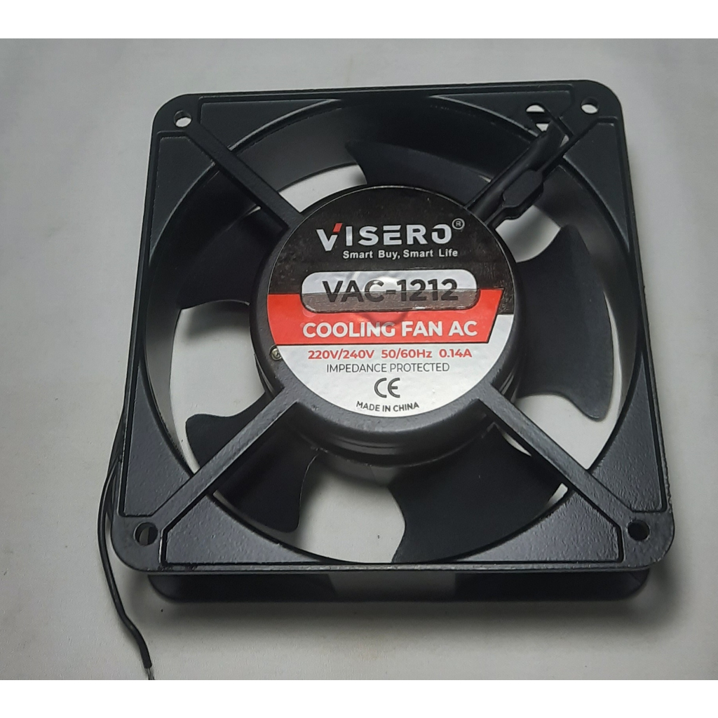 Cooling Fan Visero Ac 220v Ukuran 12x12x3,8cm Kipas Pendingin