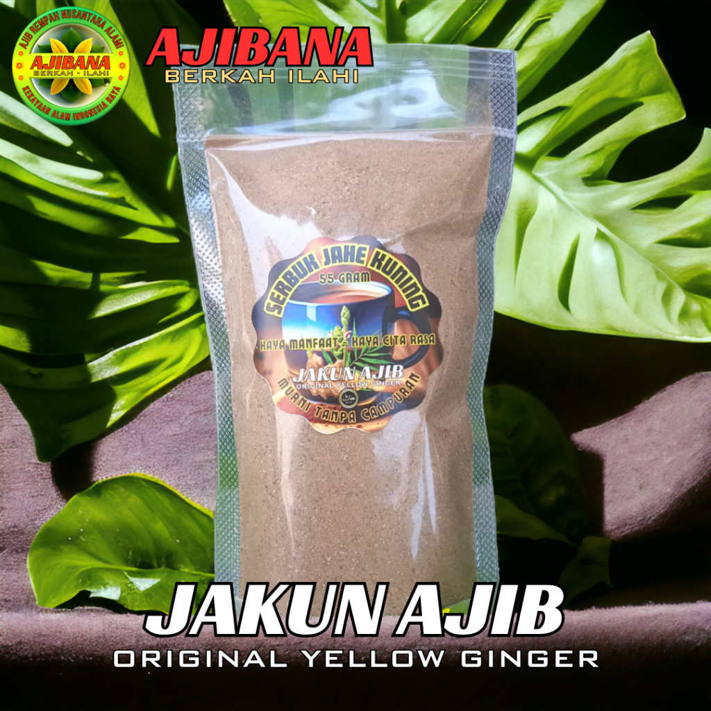 

JAKUN AJIB - Serbuk Jahe Kuning Murni 100% Standing Pouch 55 Gram