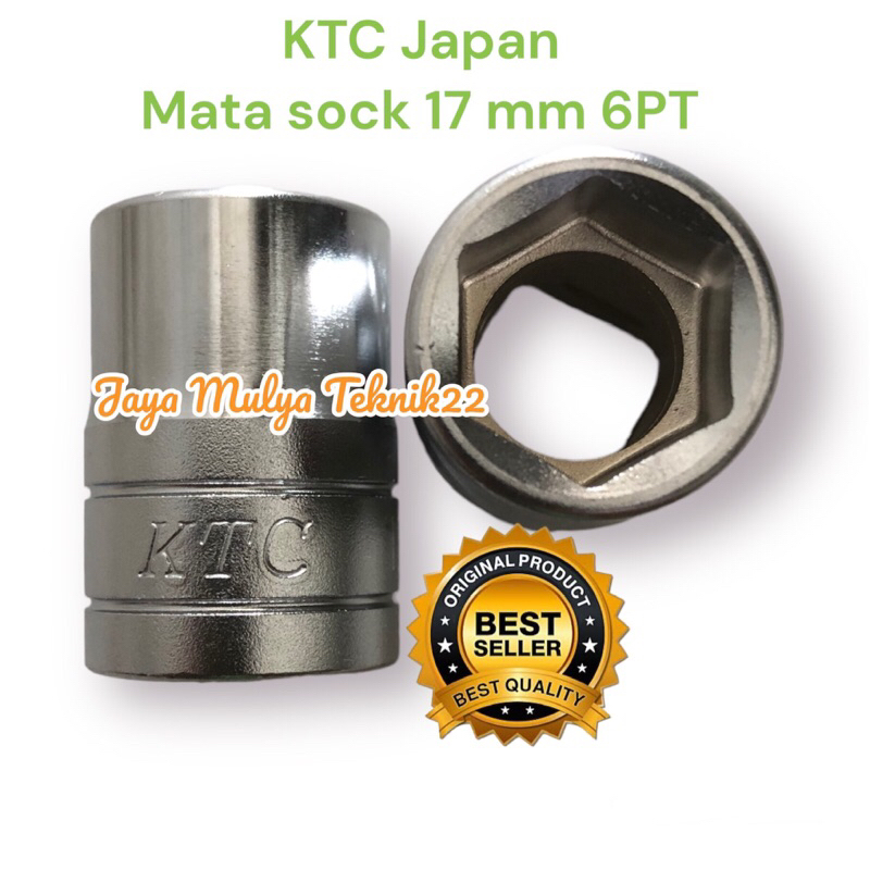 KTC Mata sock 17 mm 6PT 1/2 inch / Kunci sock 17 mm KTC japan original B4-17 /
