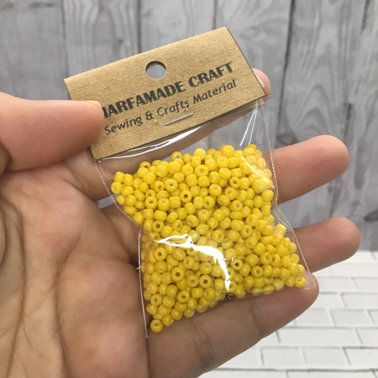 Manik Manik Pasir 3mm Kuning Doff
