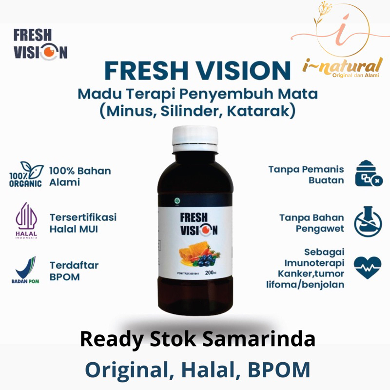 𝖎 𝖓𝖆𝖙𝖚𝖗𝖆𝖑 |Fresh Vision 1 Botol 200 mL - Vitamin Mata, Glaukoma, Minus, Katarak - Fresh Vision Samar