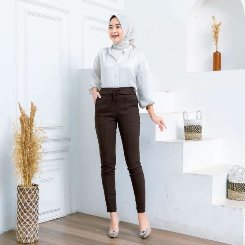 Baggy Pants celana wanita soft jeans import