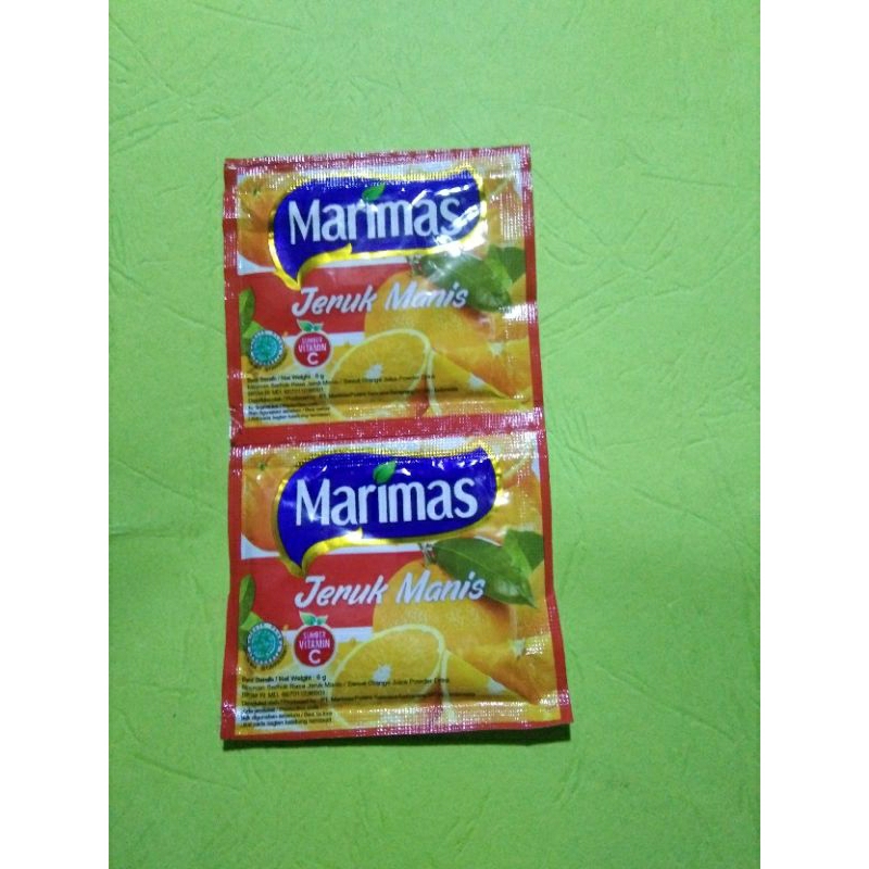 

Marimas jeruk manis 6 g ( 10 sachet)