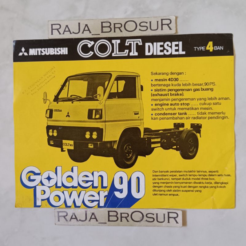 Poster brosur katalog flyer jadul lawas Mitsubishi Colt Diesel Umplung 4 ban FE 101 FE101 BRY 1979