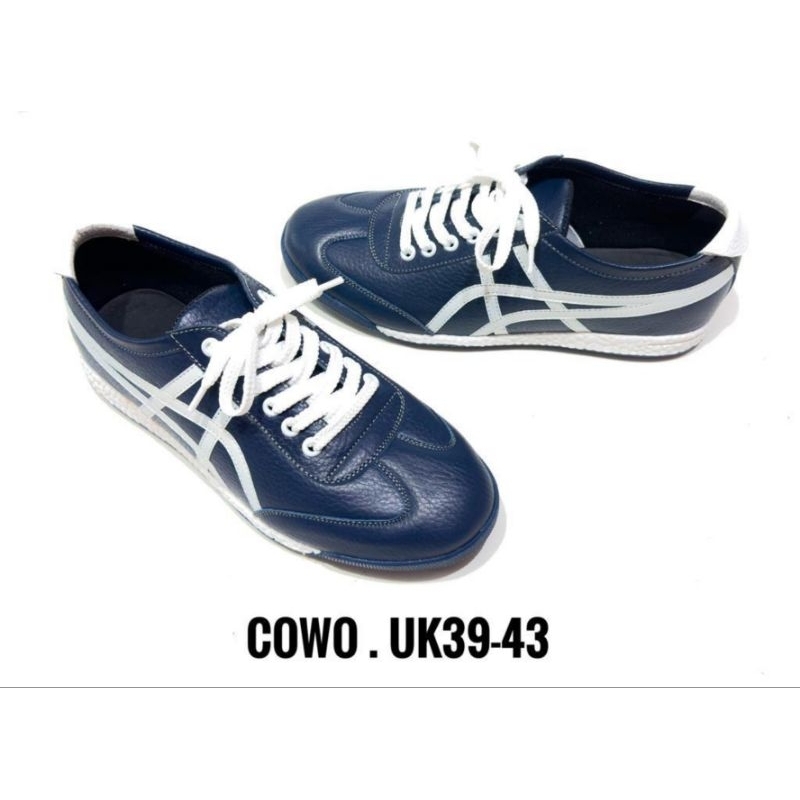 sepatu sport sneaker pria kulit sapi asli sukaregang garut