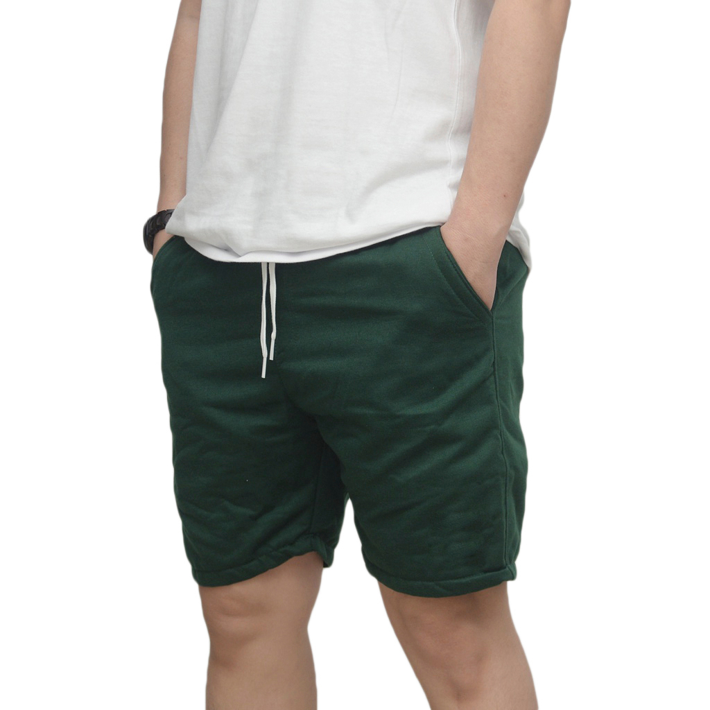 NFA - Celana Pendek Pria Wanita Boardshort Pria Wanita Sweatpants Pendek Celana Santai Hijau Botol