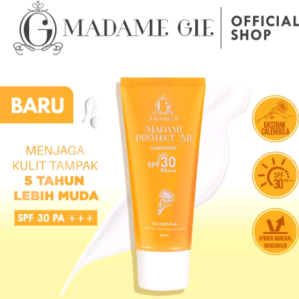 (READY STOCK) MADAME GIE PROTECT ME SUNSCREEN MADAME GIE SPF 30 PA+++ WITH CALENDULA EXTRA