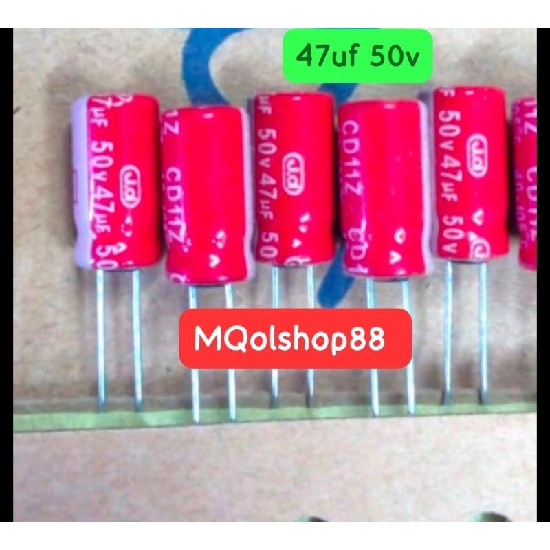 47uf/50v elco capasitor kapasitor 47uf 50v