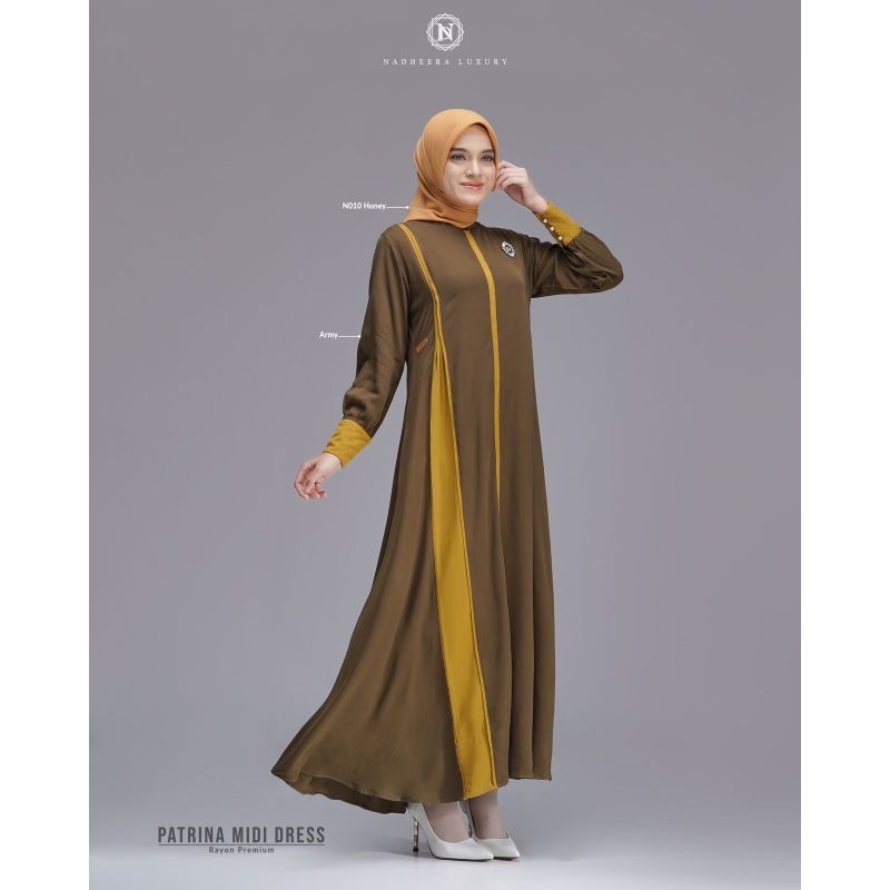 Patrina Midi Dress Nadheera Gamis Nadheera