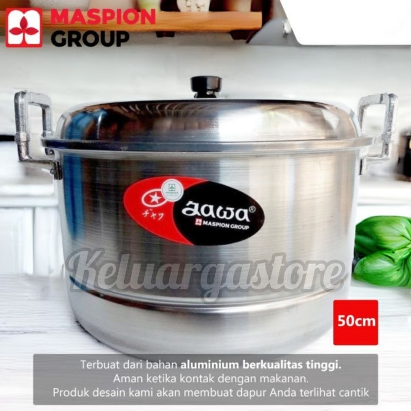panci dandang streamer masak kukus jumbo/langseng ekonomi dan jawa+saringan Uk 50cm