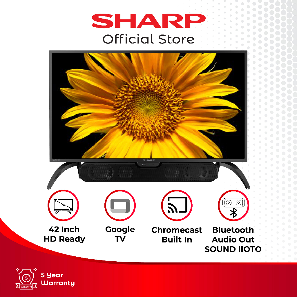Sharp AQUOS LED 42inch Full HD IIOTO 2T C42DD1I + Sound Bar SHARP OFFICIAL SHOP