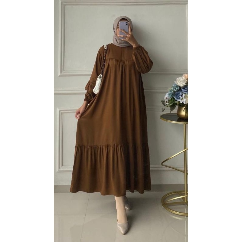 Gamis cantik Wilona Dress Polos