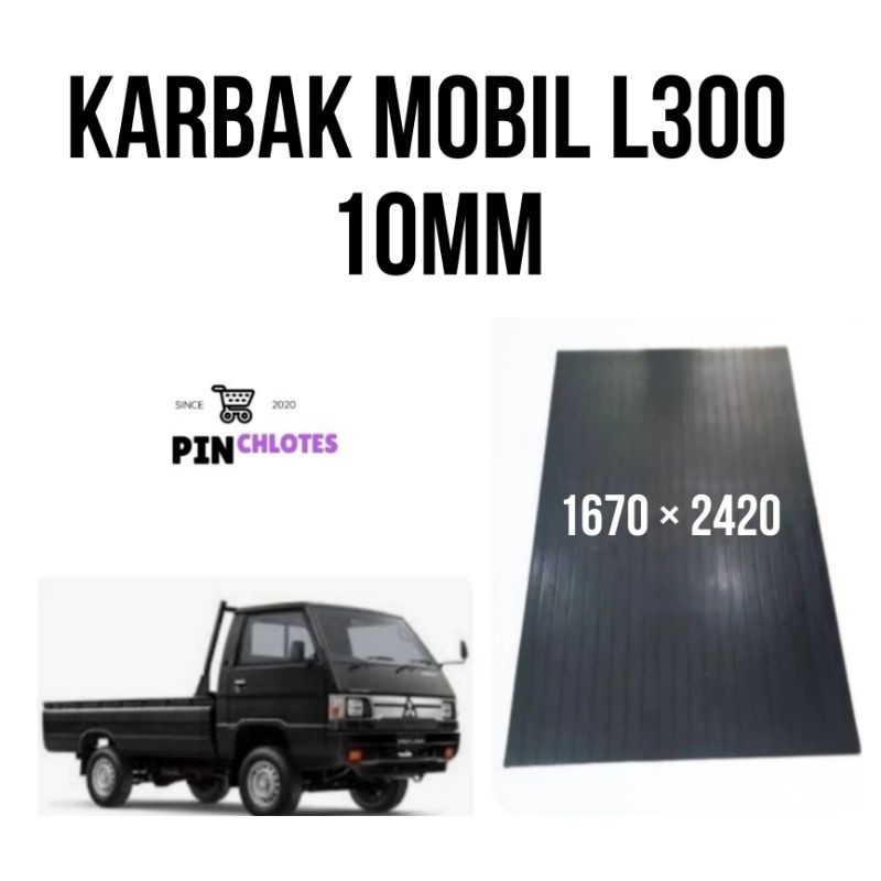karpet bak untuk mobil  L300/L 300 tebal 10 mm warna hitam