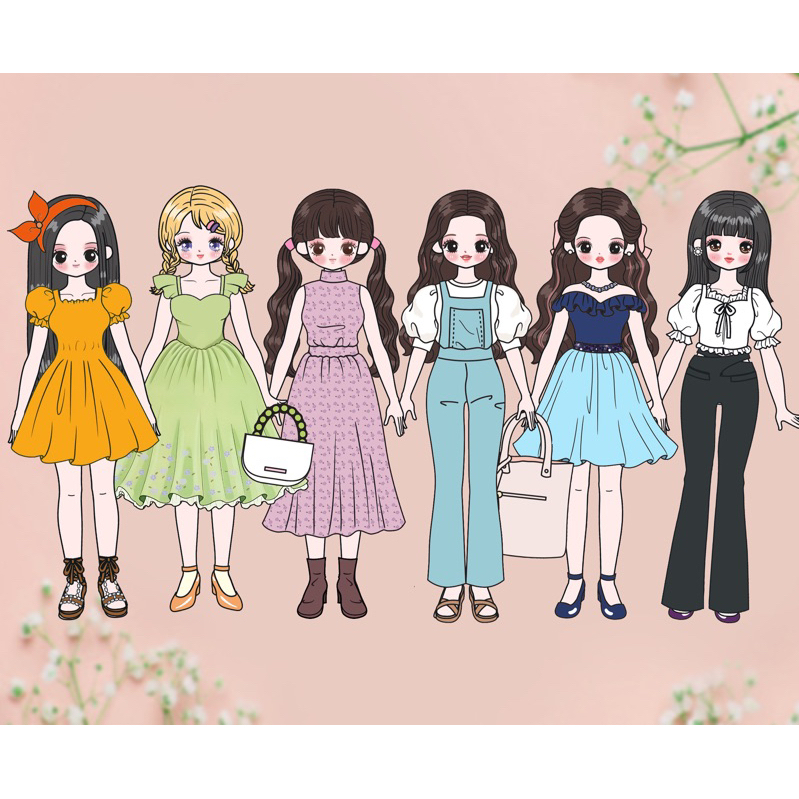 Bongkar Pasang Kertas Boneka Mainan Paperdoll