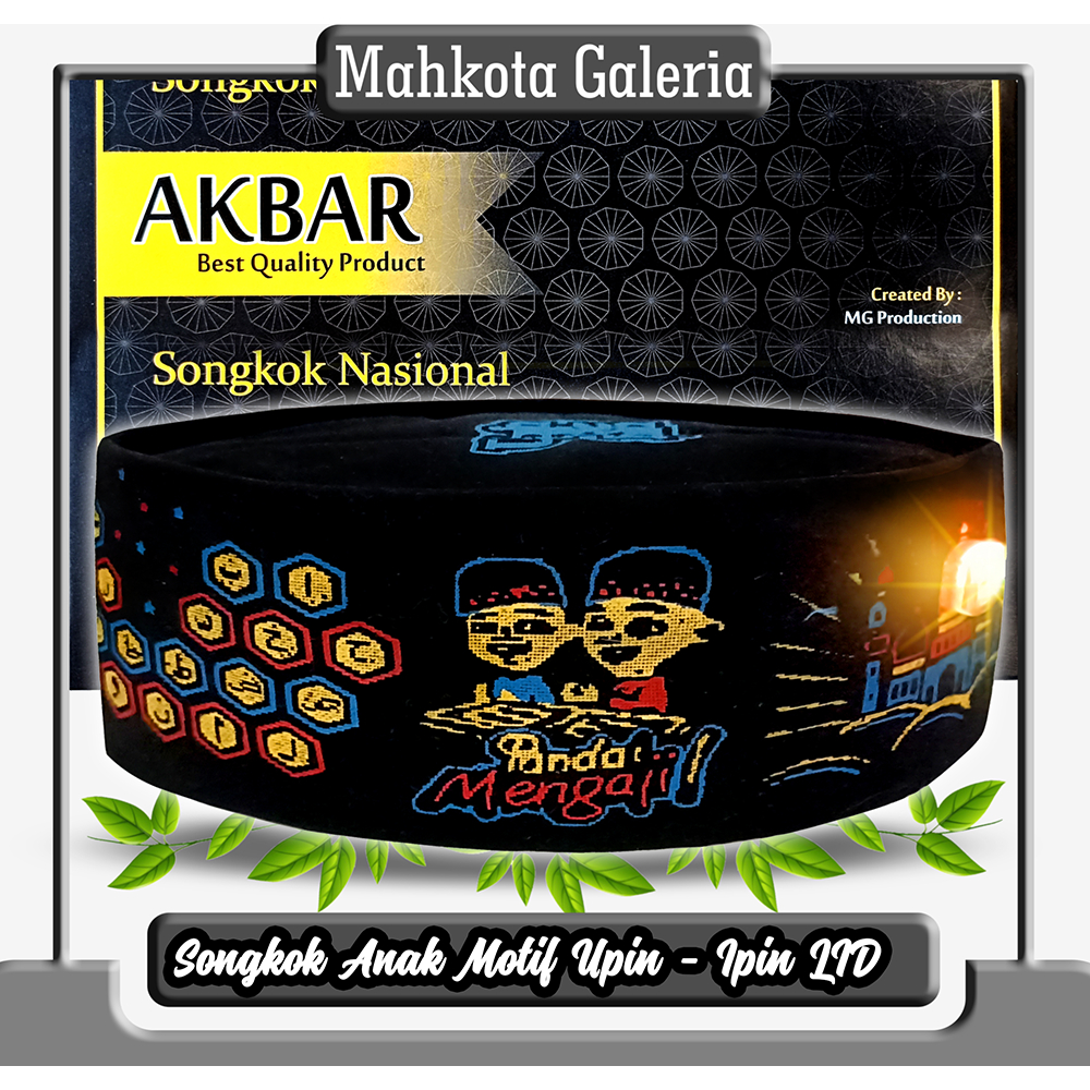 Songkok Lampu LED / Songkok Anak /Songkok Upin Ipin g