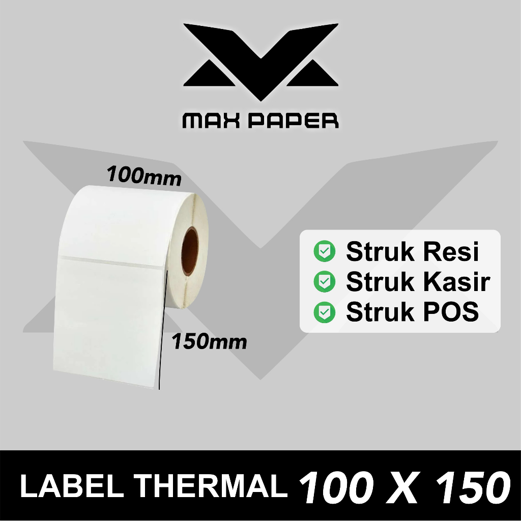 

LABEL STICKER THERMAL BARCODE 100x150mm (10x15cm 500Pcs Core 1") MURAH A6, 4" x 6