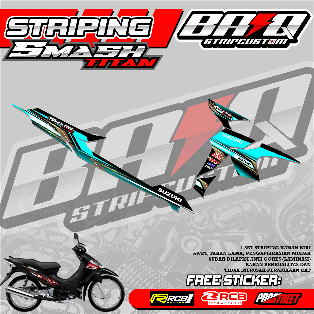 STICKER STRIPING SMASH TITAN - STRIPING SMASH TITAN PREMIUM GRAFIK 02