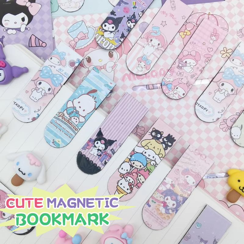 

COD❤️ 6Pcs/Set Sanrio Magnetic Bookmark Mymelody Kuromi Cinnamoroll Penanda Halaman Pola Kartun Lucu Sekolah Alat Tulis Kantor Supply Hadiah Ulang Tahun-yy