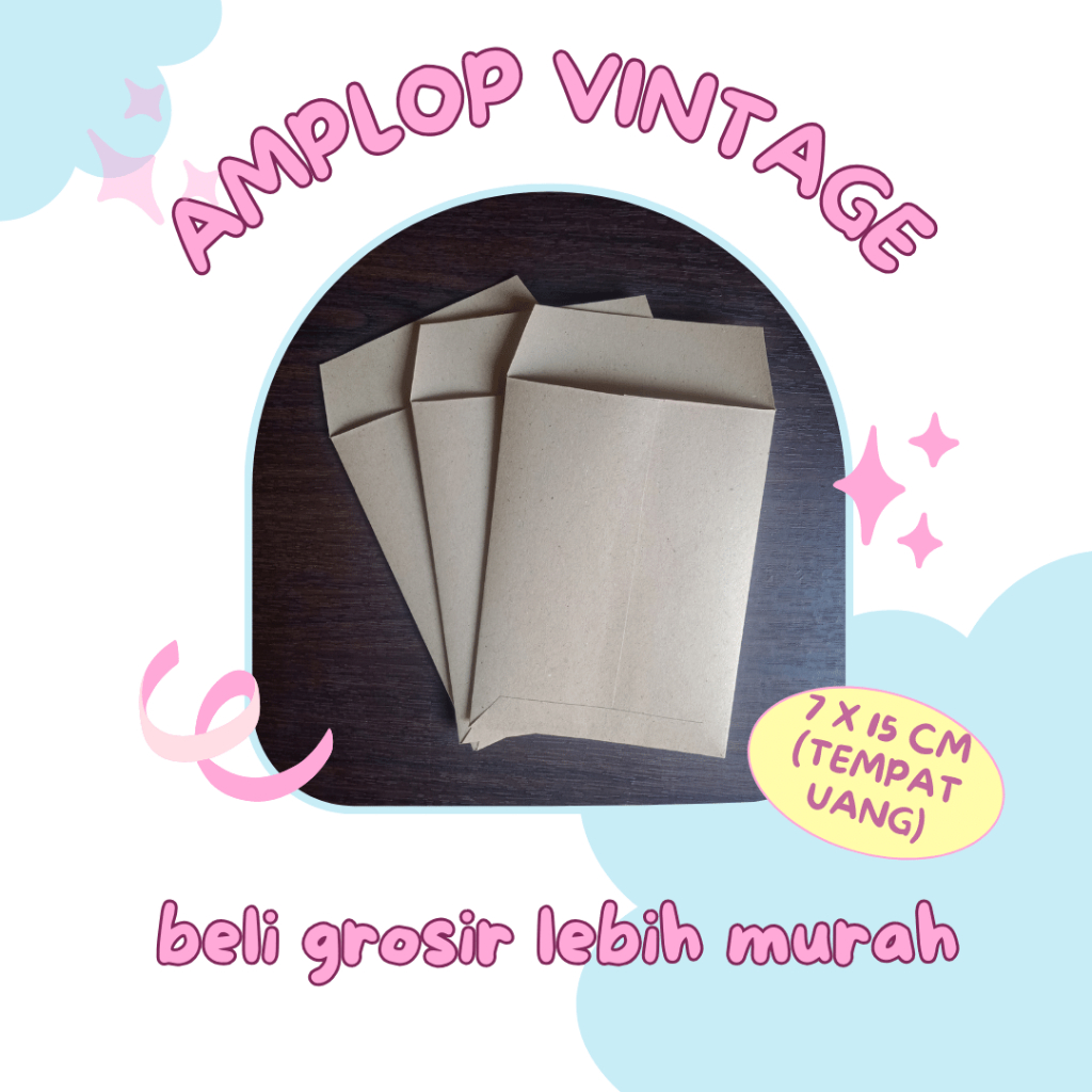 

AKL054 [ISI 10PC] Amplop Packaging Kraft Vintage Potrait Amplop Untuk Souvenir Undangan Coklat Polos