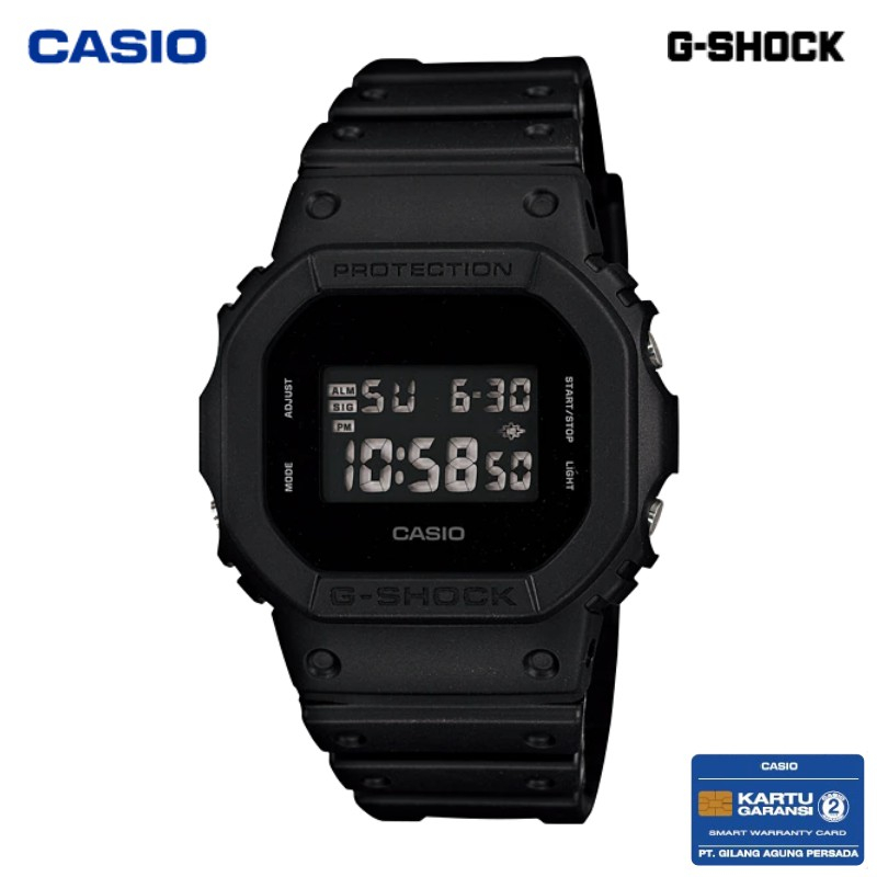 JAM TANGAN PRIA CASIO G-SHOCK DW-5600BB-1 ORIGINAL - GSHOCK DW5600BB HITAM G-SHOCK ORIGINAL