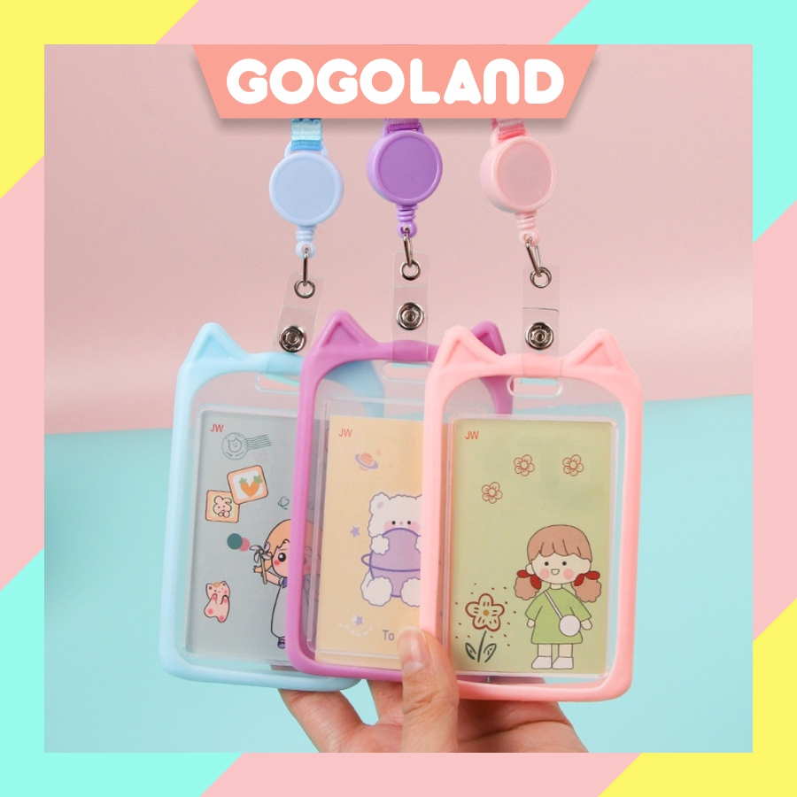 

⭐Gogoland⭐ GANTUNGAN TALI KARTU AKSES KANTOR MRT BUSWAY LANYARD CARD HOLDER MOTIF KUCING S091