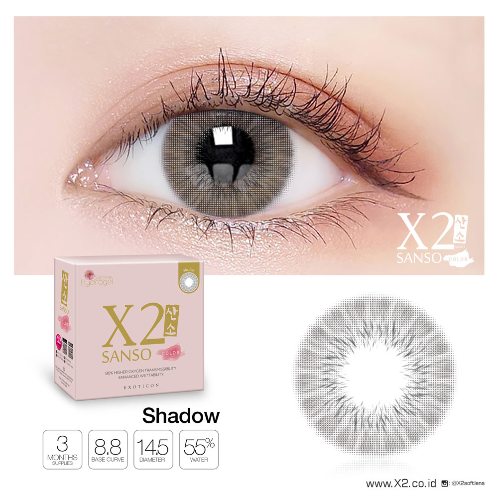 Softlens X2 Sanso Colour Softlen Normal Minus Soflen Sanso Color Cappucino Shadow Soflens Diameter 1