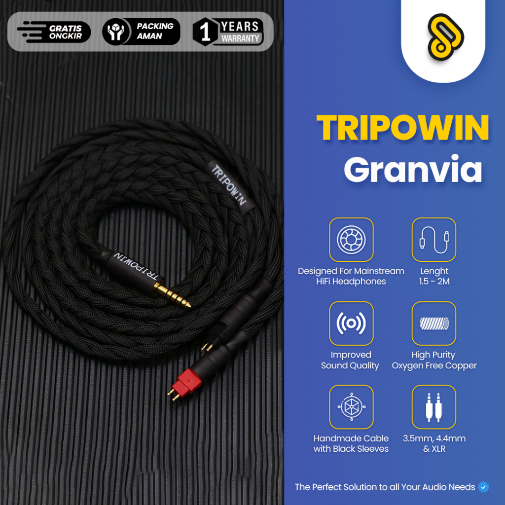 TRIPOWIN GRANVIA High-purity 26AWG 36x4-core OFC Litz Headphone Cable
