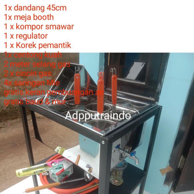 Dandang Mie kocok 4 Lubang Lengkap | Panci Mie Ayam | Tong Mie Kocok