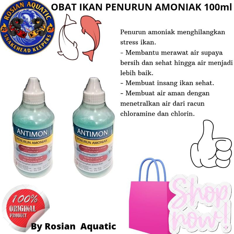 Obat Ikan Penurun Amoniak TAMASINDO ANTIMON 100ML