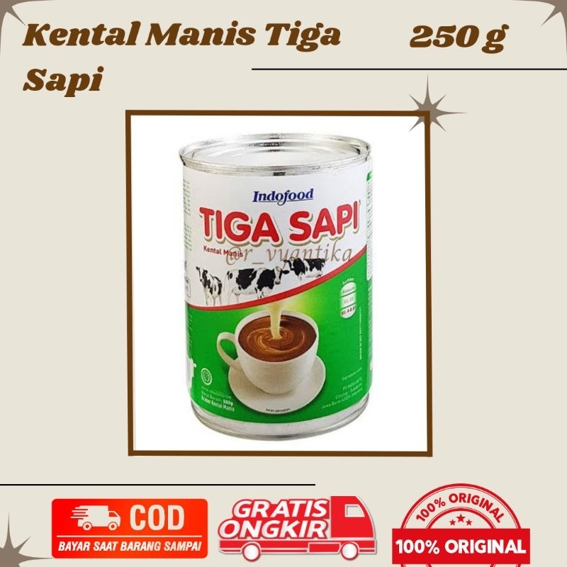 

Susu Tiga Sapu Kental Manis 490g / Susu Krimer Kental Manis Tiga Sapi Indofood